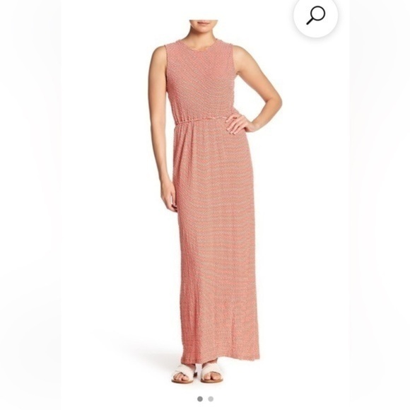 DEREK LAM 10 CROSBY Twist Stripe Maxi Dress Large - Picture 1 of 15